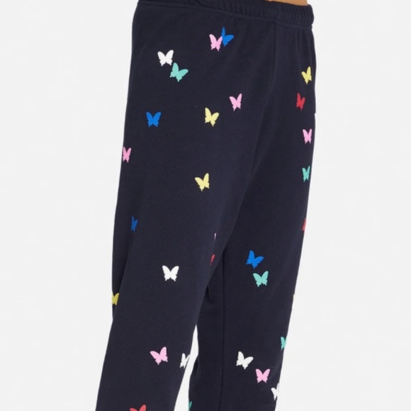 Lauren Moshi Spaling Mini Butterflies Black Pullover Long Sleeve Sweater Top NWT - Picture 5 of 8